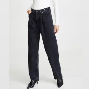 AGOLDE Pleated Tab Baggy high-rise jeans. 🖤